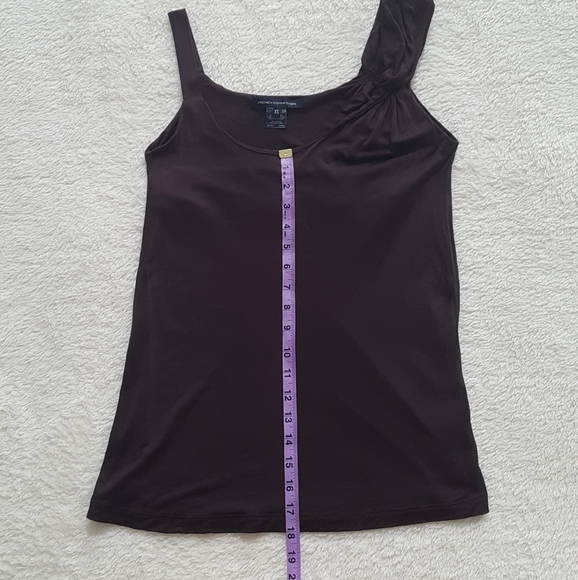 French Connection asymmetric brown flowy tank top - Picture 7 of 7